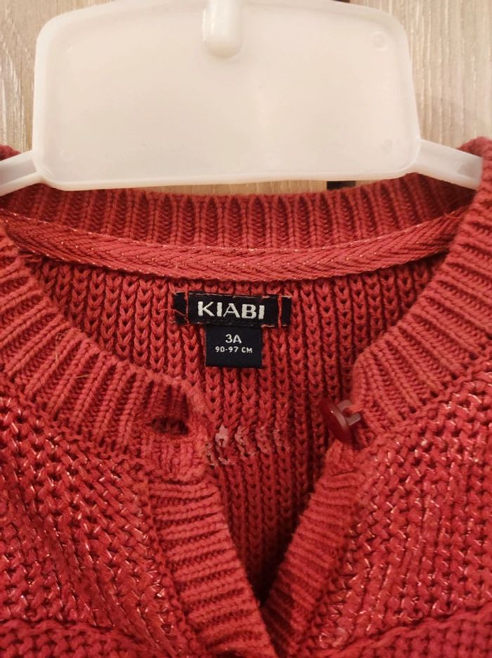 Gilet rouge pailettes Kiabi 3 ans - photo numéro 5