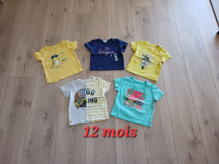 Lot de 5 t-shirts 12 mois Catimini
