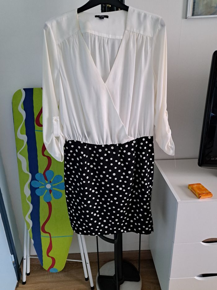 Robe habillée noire et blanc 44