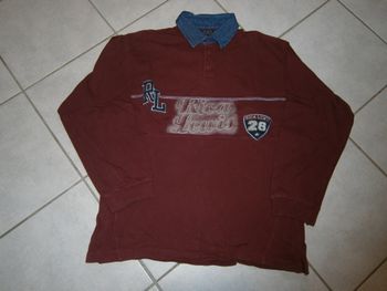 Polo ML épais bordeaux RICA LEWIS Taille S