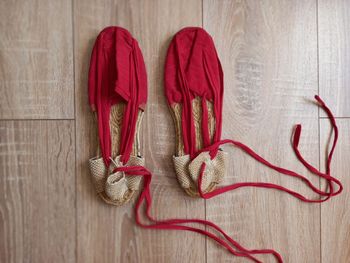 Espadrilles a lacets rouge taille 37
