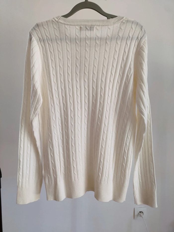 Hampton Republic pull blanc crème M - photo numéro 5