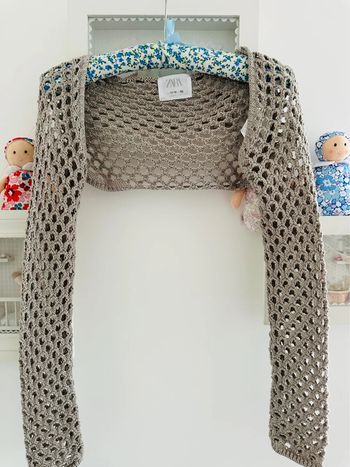 Boléro filet crochet