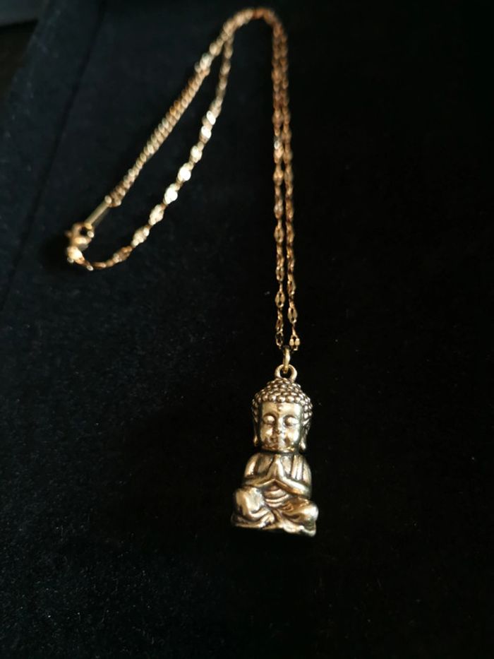 Collier et Pendentif boudhisme de boudah en méditation - photo numéro 3