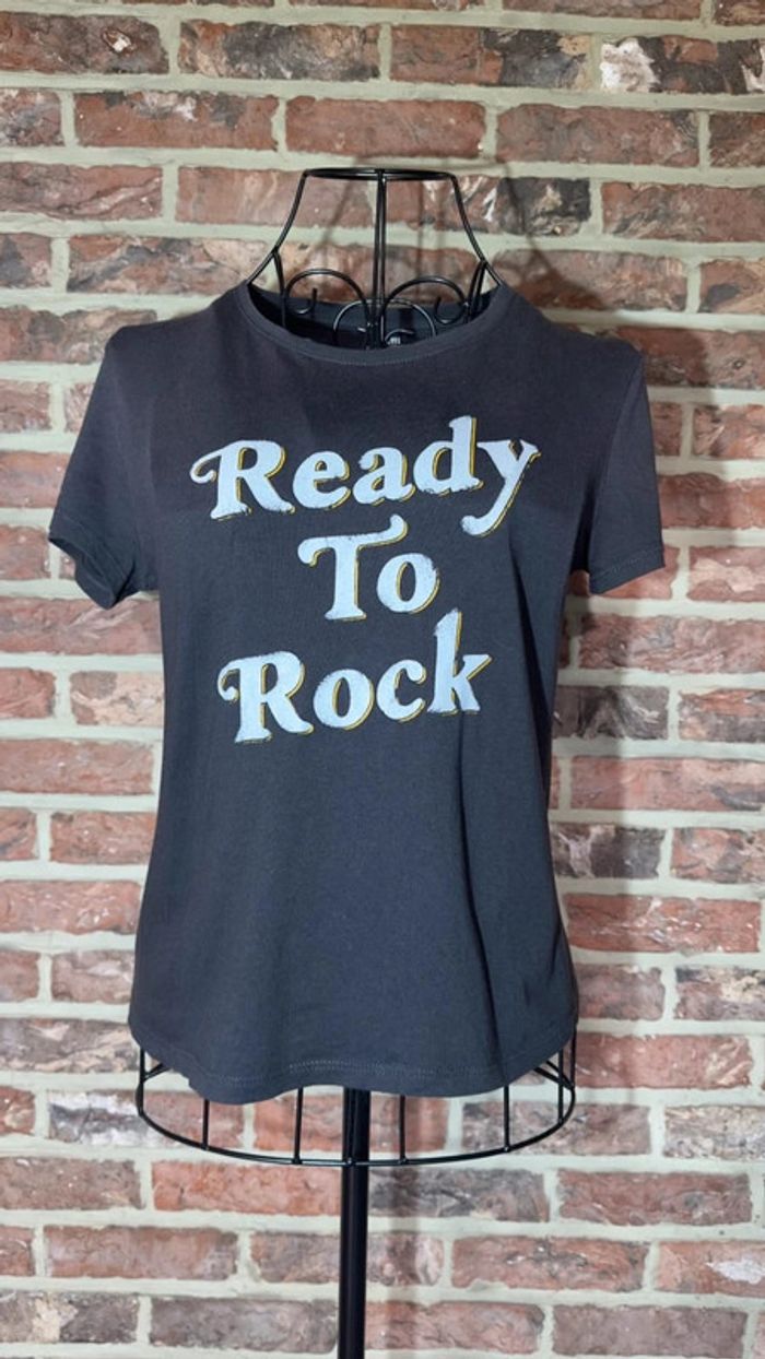 T-shirt gris Ready To Rock Kiabi XS / 14 ans
