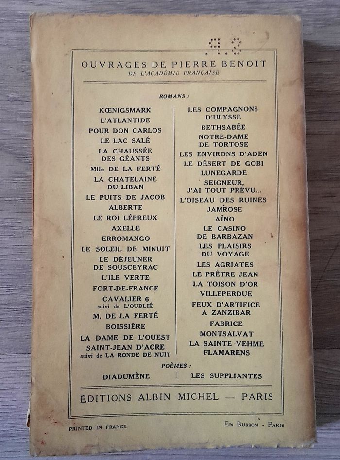 Pierre Benoit - le roi lépreux - photo numéro 3