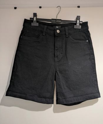 Short jean noir skinny