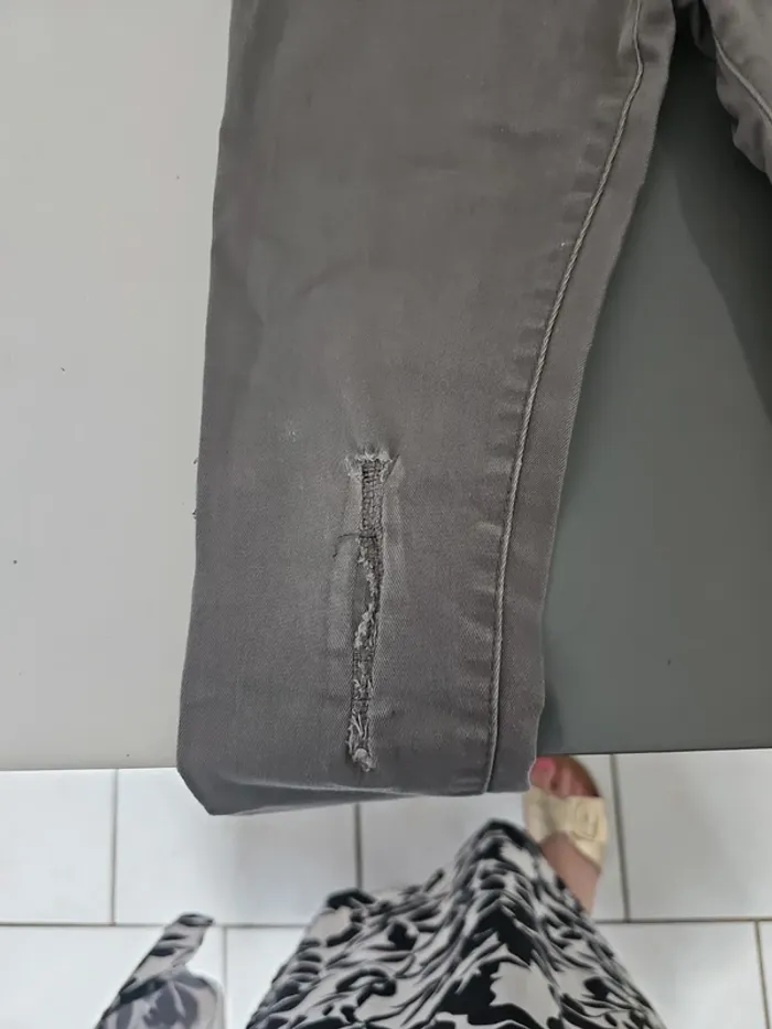 Jean skinny gris 6/7 ans - photo numéro 2