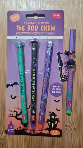 Legami Halloween 2025 Set Effaçable Chat Meow Squelette Zombie + Lovely Friends Araignée 