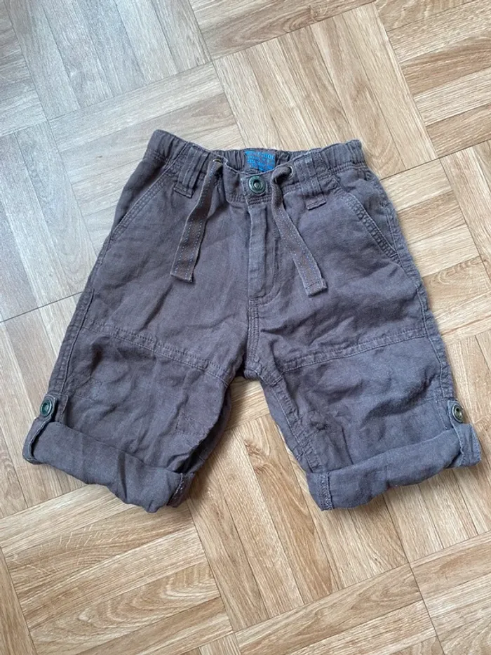 Pantalon réglable en short marron taille 12/18 mois Bout’Chou - photo numéro 5