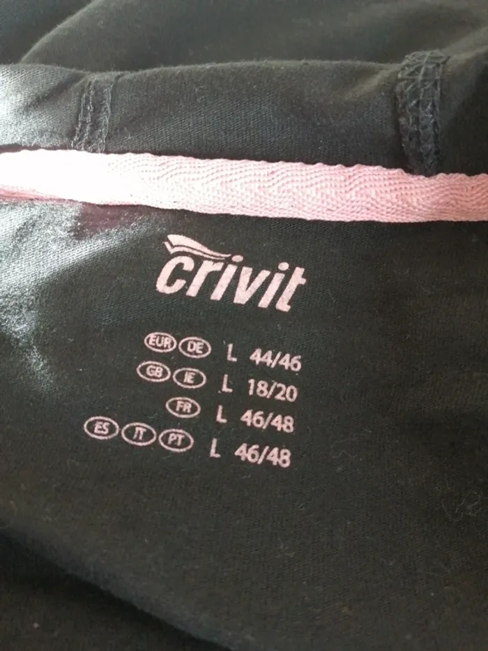 Sweat à capuche fin noir de sport avec message et lien à nouer / crivit / (L) - photo numéro 9