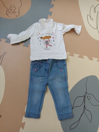 Ensemble 6 mois pantalon t-shirt manches longues