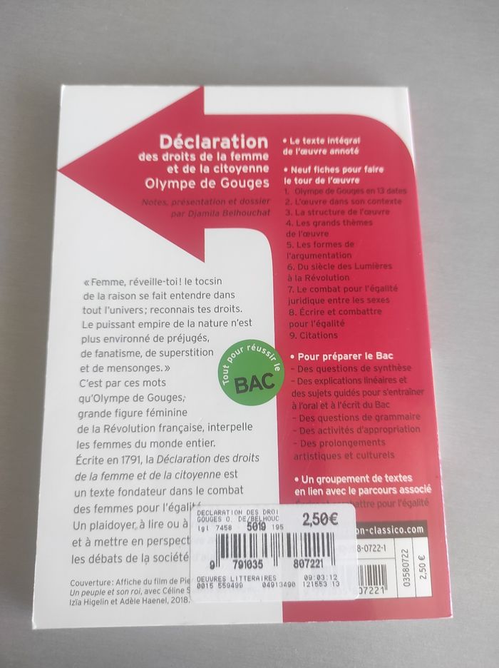 Livre déclaration des droits de la femme et de la citoyenne - photo numéro 2