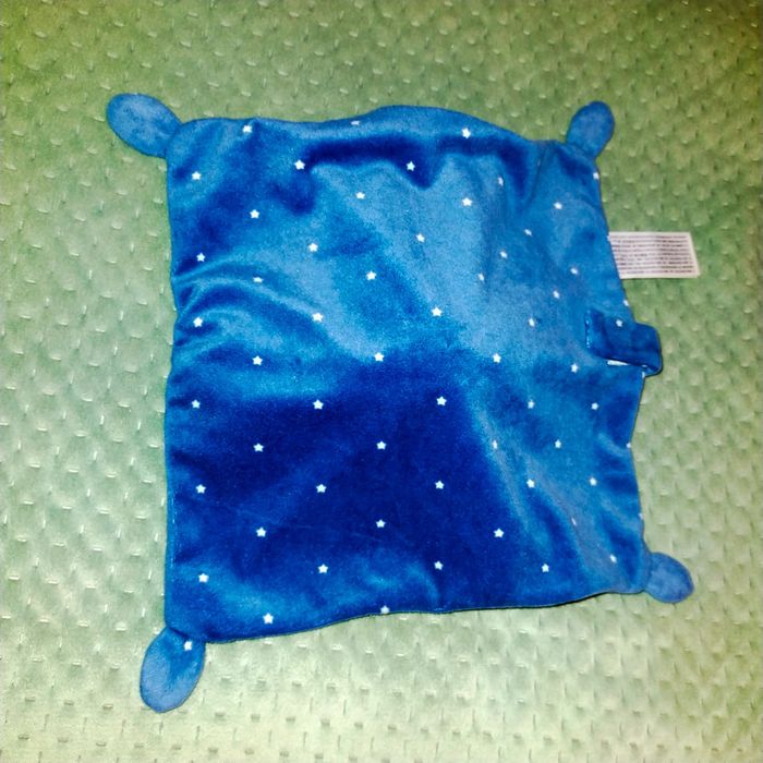 Doudou Lapin Plat Bleu Gris Etoile Blanc Simba Toys - photo numéro 3