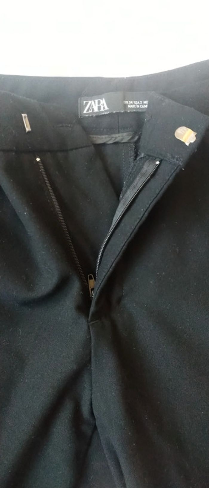 Pantalon droit style tailleur noir femme 34 zara - photo numéro 9