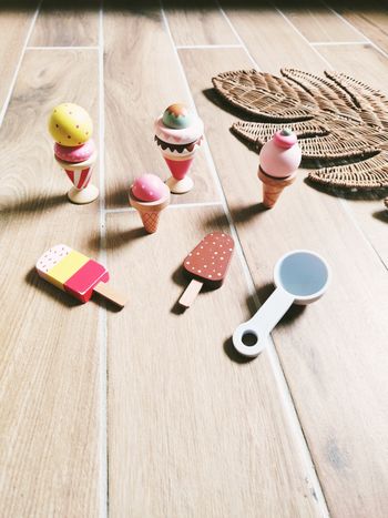 🍦Dinette esquimaux et création de boules de glaces en bois marque Vertbaudet