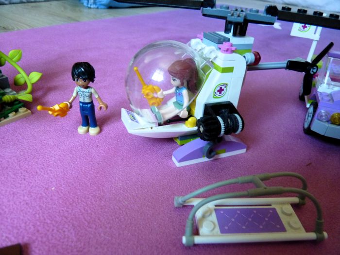 Lego friends Fille helicoptere jungle jeep jeu jouet construction boite 41036 TBE - photo numéro 2