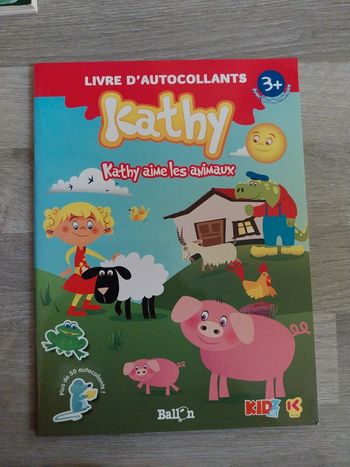 Livre d'autocollants Kathy aime les animaux