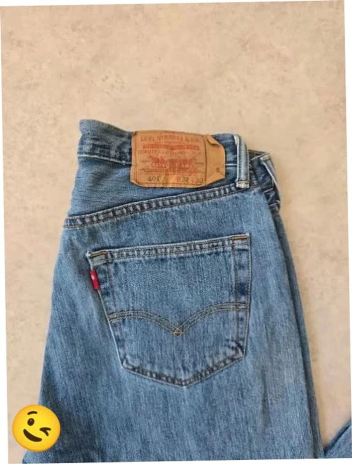 Jeans Levi's 501 W32 FR42 L30 coupe droite bleu Homme Men pan416b - photo numéro 2