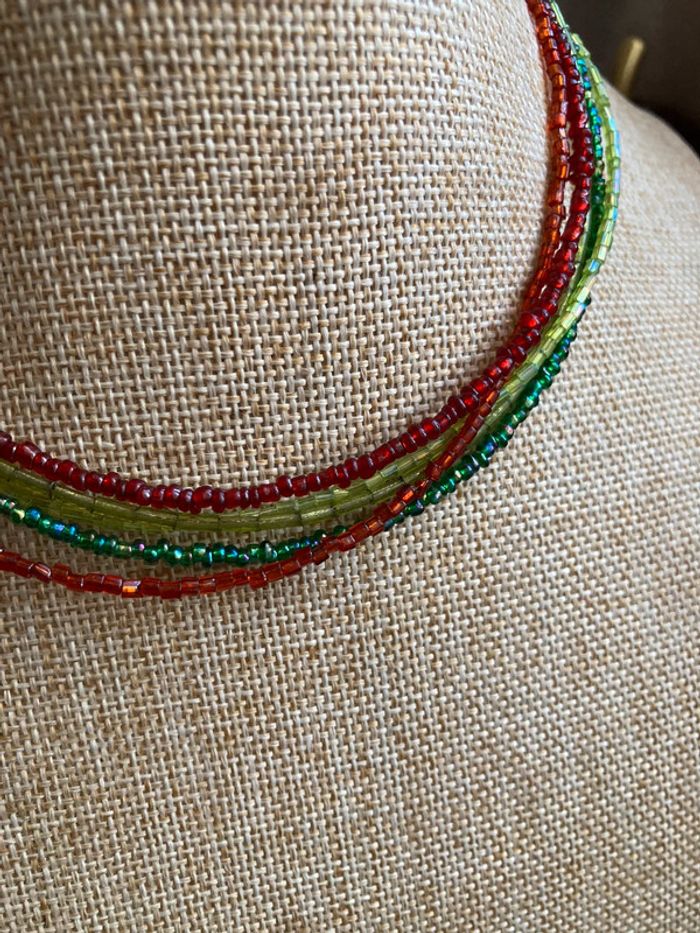 Lot 3 colliers perles de rocailles - photo numéro 5