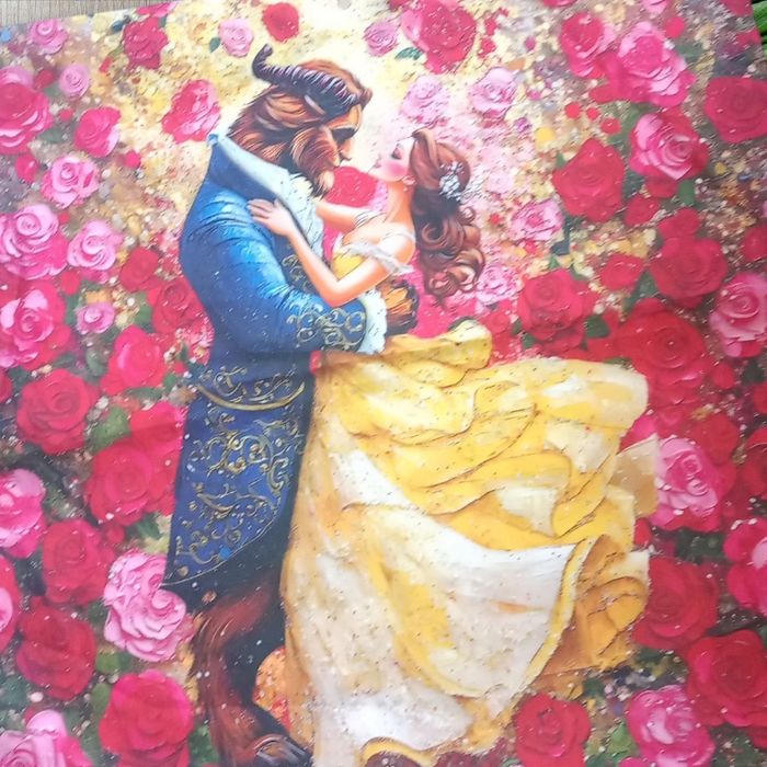 Housse de coussin la Belle et la bête princesses Disney - photo numéro 2