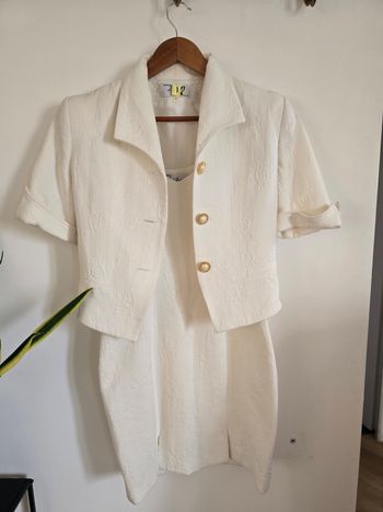 Robe de mariage courte taille 36 leo guy