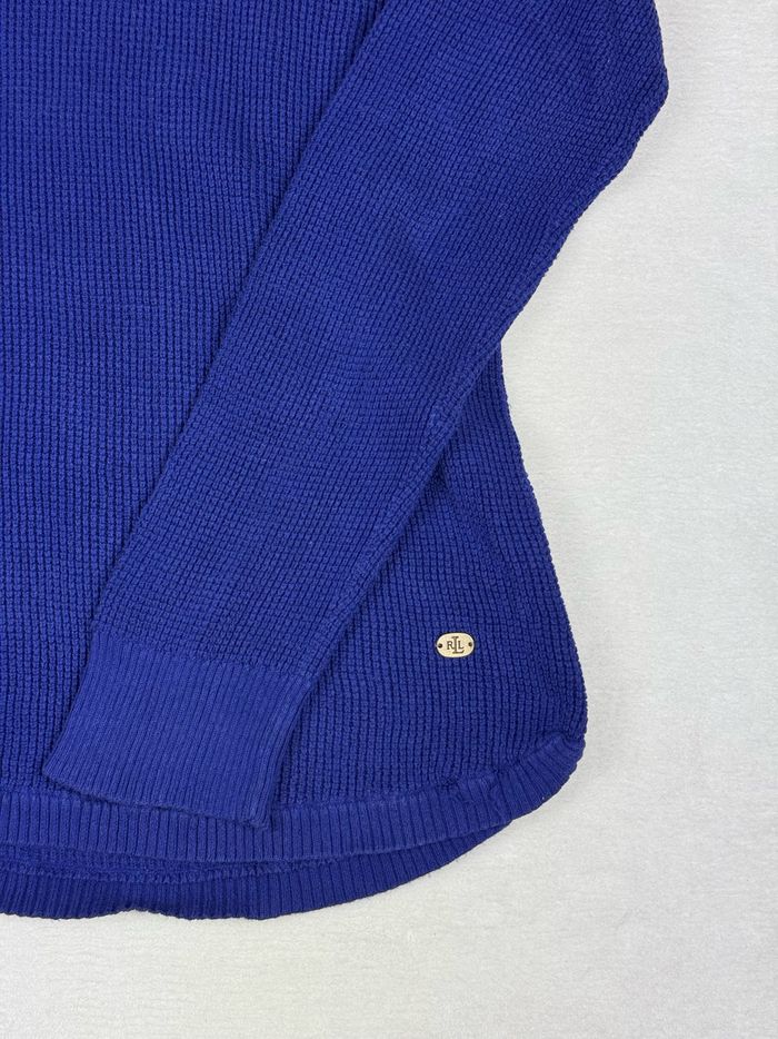 Pull col roulé Ralph Lauren bleu électrique Taille L femme - photo numéro 3