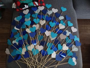 Lot 100 pics coeur bleu mariage