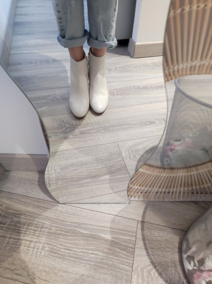 Bottines blanches NEUVES pt 39 Bocage - photo numéro 8