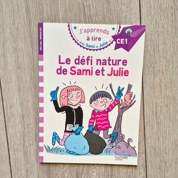 Livre " J'apprends à lire " Le défi nature de Sami et Julie. Ce1. Edition hachette