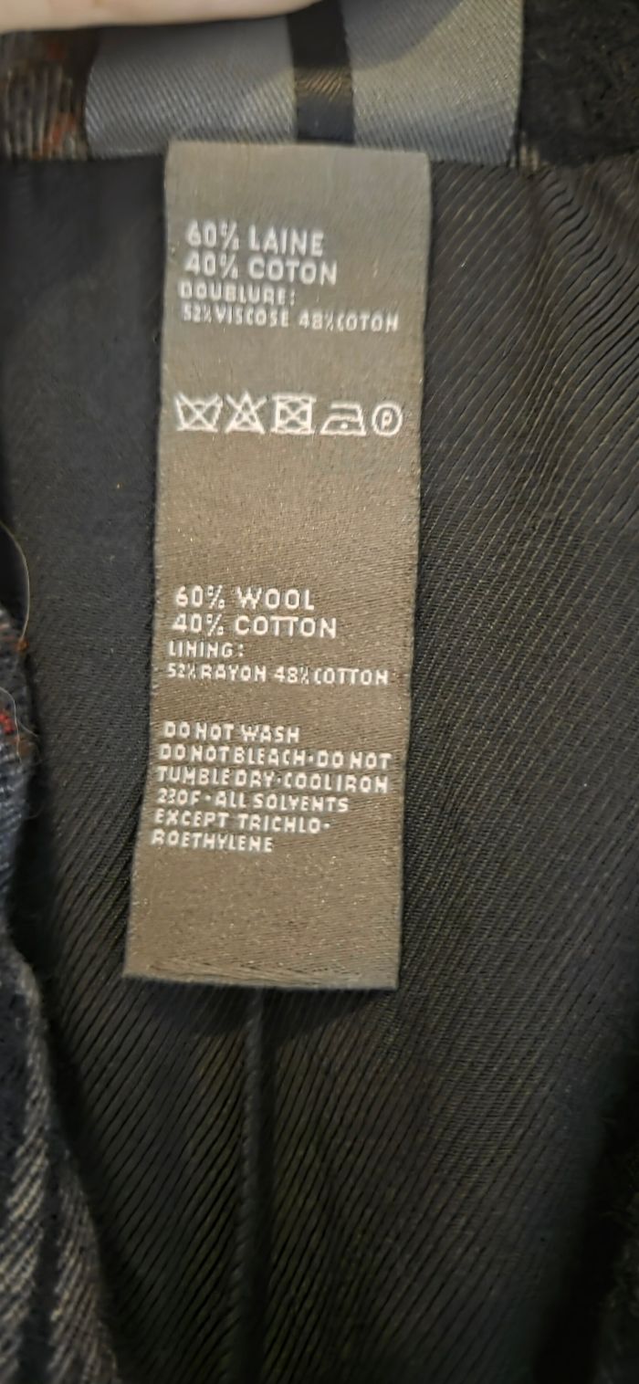 Lilith – Veste Blazer Laine 60% – Taille M – Carreaux Chic – Excellent État - photo numéro 9