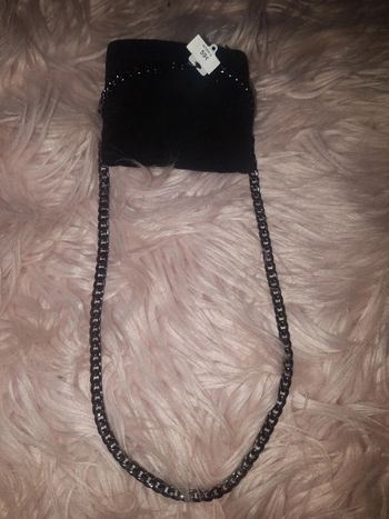 Chaine en acier noir inoxydable pour homme