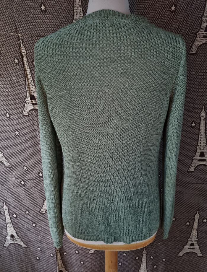 Pull vert style tricot taille L - photo numéro 5