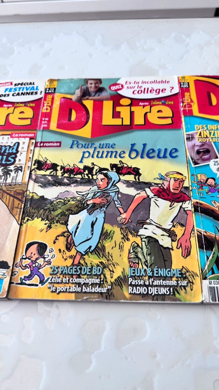 Lot de 3 magazines DLire – Romans + BD + Jeux – Bon état - photo numéro 4