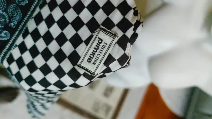 Top foulard à nouer dans le dos damier - photo numéro 9