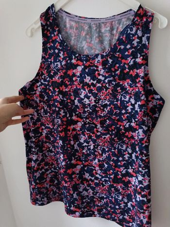 Top violet et orange pour le sport - débardeur moulant - taille 42 - neuf