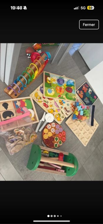 Lot jeu en bois