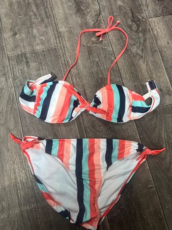 Maillot de bain femme à rayures longboard Taille L