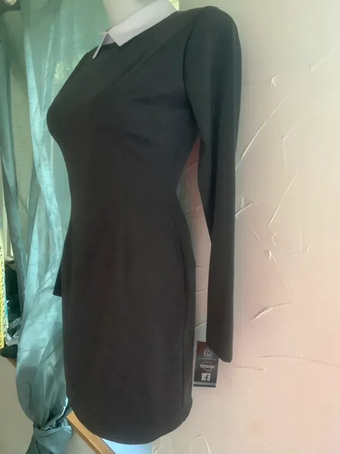 Robe avec col blanc Cosmos taille L manches longues neuve - photo numéro 3