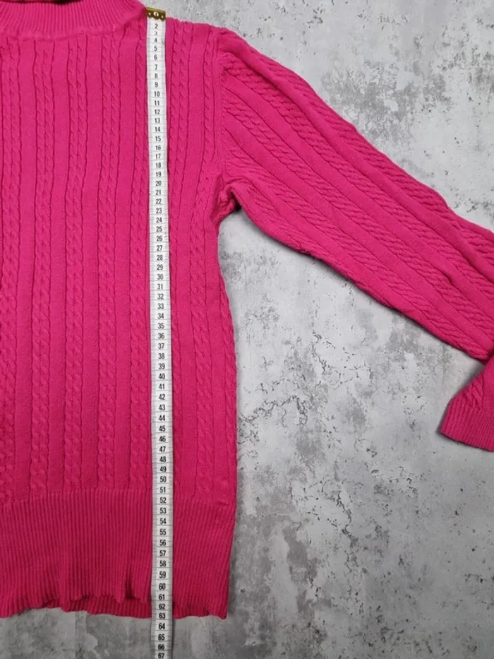 Pull torsadé col roulé Tommy Hilfiger – Fuchsia – Taille M/38 Femmes - photo numéro 9