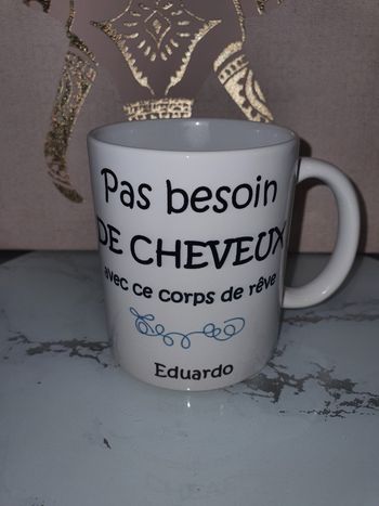 Mug humour chauve
