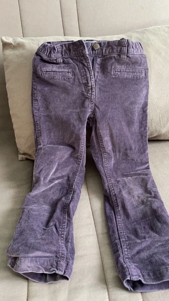 Pantalon velour violet 4 ans Lisa rose ´s