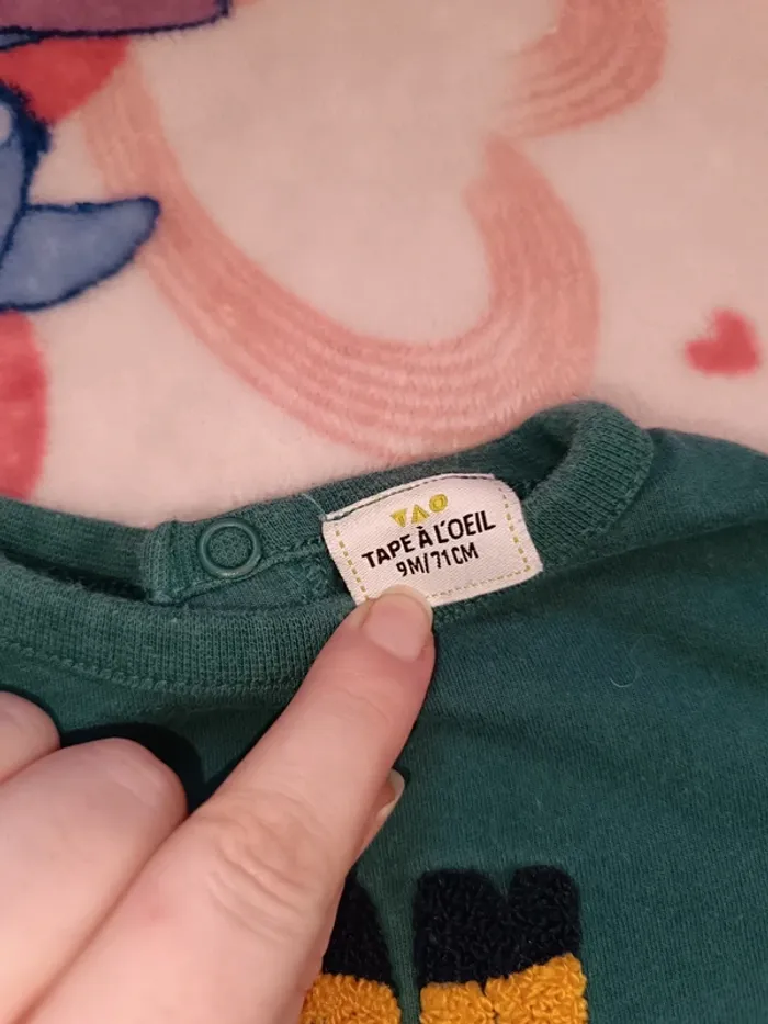 T-shirt fan de papa tape a l'oeil taille 9 mois - photo numéro 3