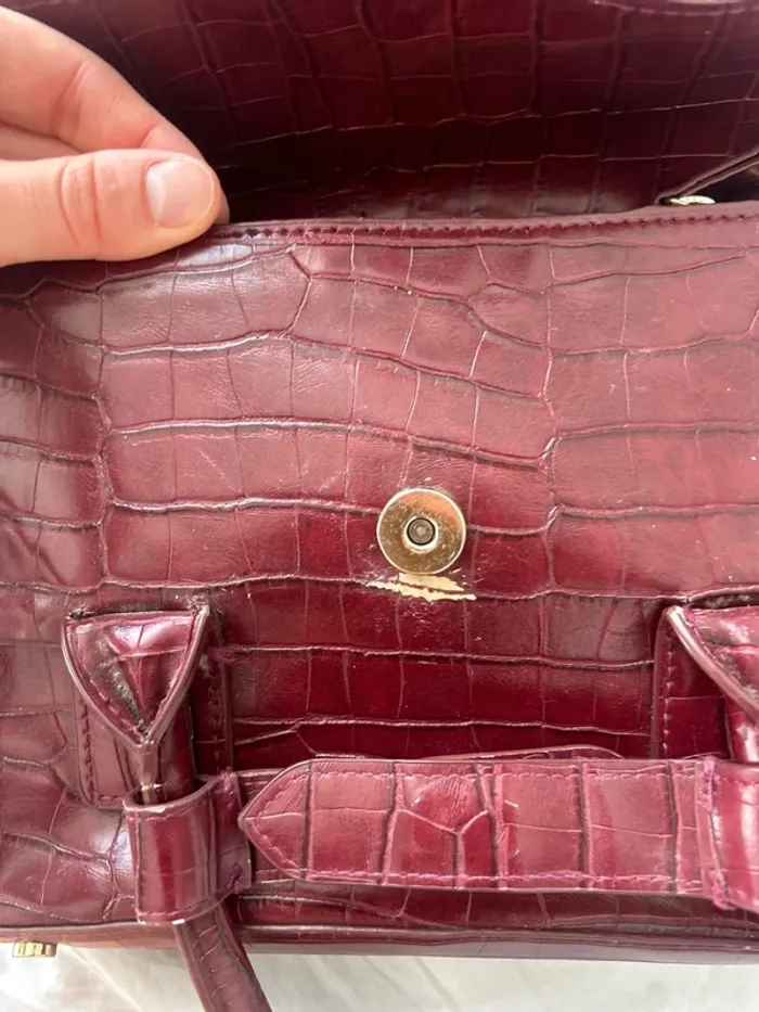 Sac à main bordeaux Zara - photo numéro 4