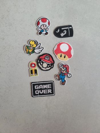 Lot de patch theme Mario game over jeu vidéo thermocollage
