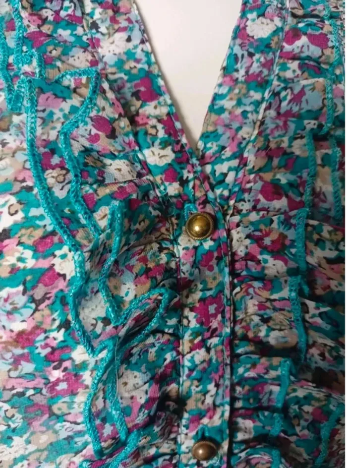 Blouse fleurie S - photo numéro 6