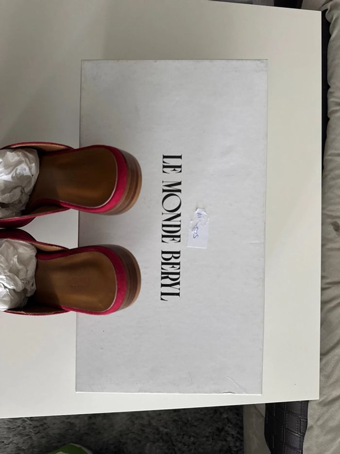 Mules Femme Rouge - Le Monde Beryl - Taille 38 - Neuf - photo numéro 3