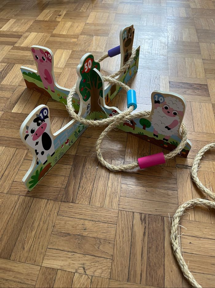 Set de lancer d’anneaux Animaux en bois - photo numéro 4
