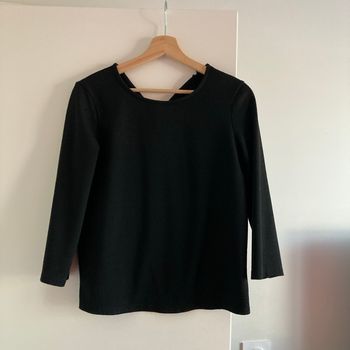 T shirt manches 3/4 fermeture éclair dans le dos