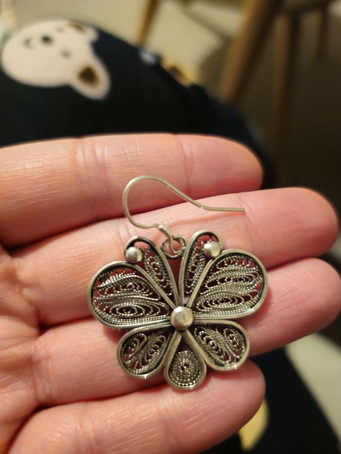 Parure Papillon ARGENT 925 Massif - Filigrane Fait Main⁸ - photo numéro 3